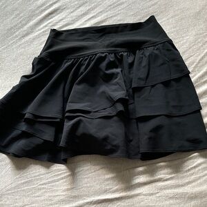 AERIE BLACK LAYERED SKIRT